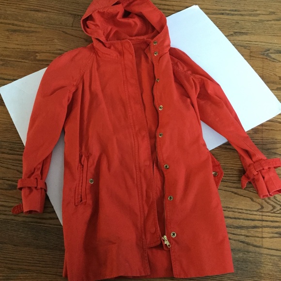 J. Crew orange utility jacket size 6p - Picture 2 of 5
